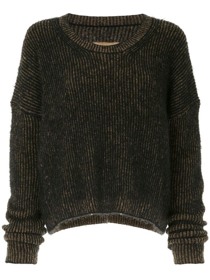 Uma Wang Striped Jumper - Black