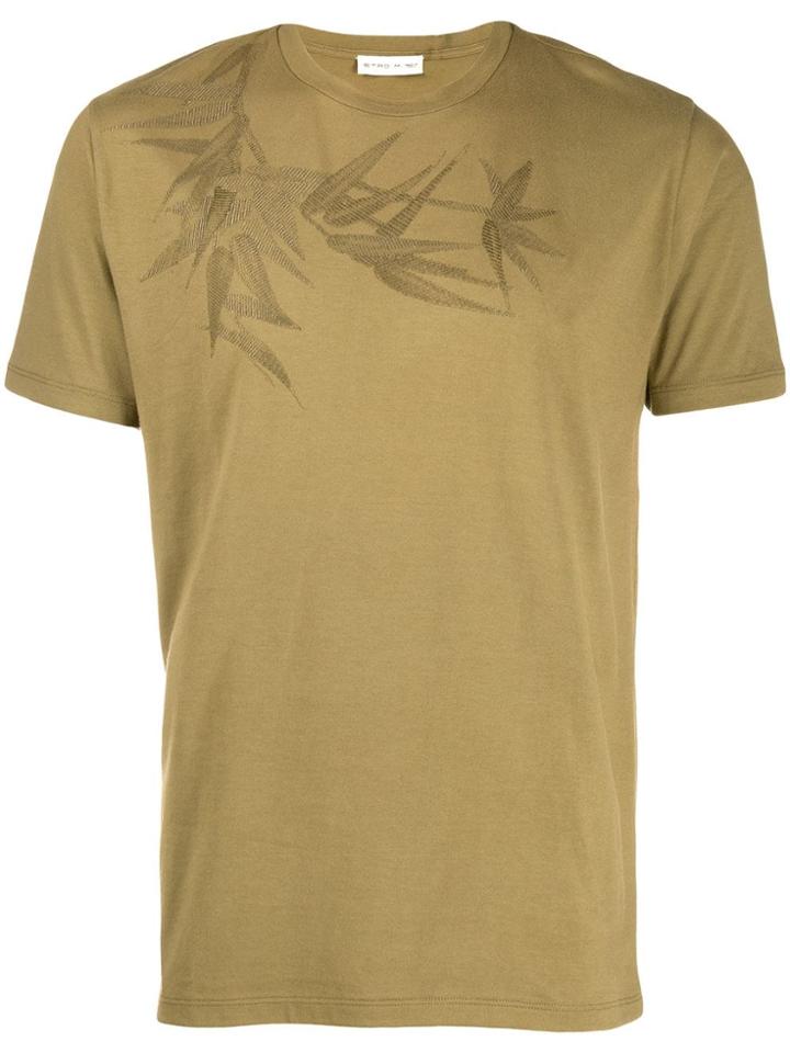 Etro Bamboo Embroidered T-shirt - Green