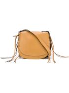 Coach Fringed Saddle Bag, Women's, Brown, Leather