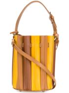 Sara Battaglia Pleated Bucket Bag - Brown