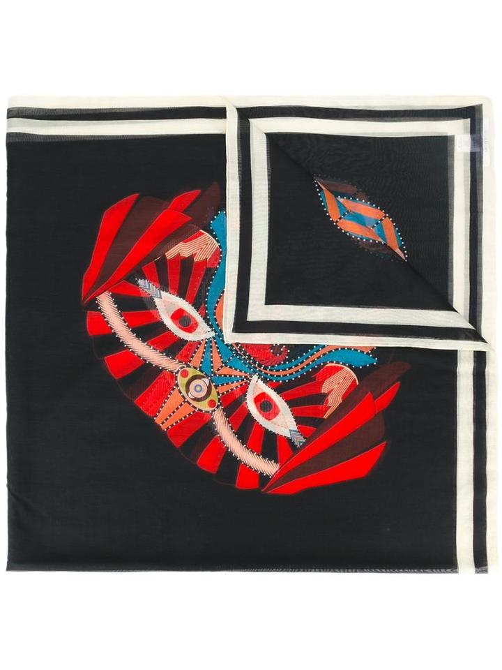 Givenchy Imperial Rottweiler Printed Scarf, Women's, Black, Cotton/silk