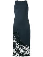 Haney - Natasha Lace Insert Dress - Women - Polyester/spandex/elastane/viscose - 8, Blue, Polyester/spandex/elastane/viscose