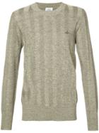 Vivienne Westwood Man Knitted Sweater, Men's, Size: Large, Grey, Linen/flax/polyamide
