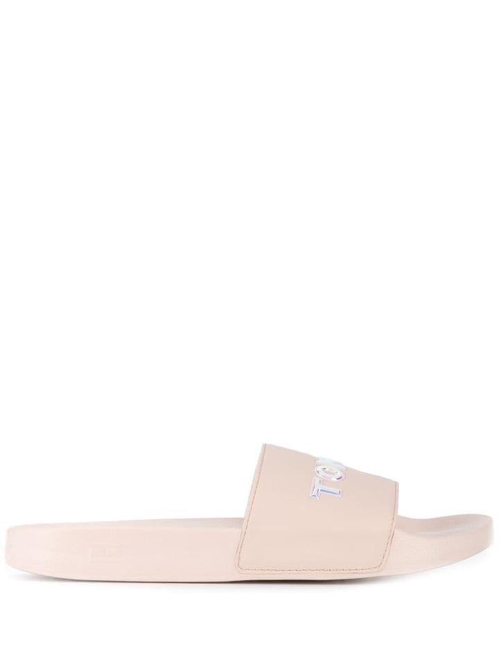 Tommy Hilfiger Logo Slides - Pink