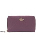 Coach Medium Crossgrain Wallet - Purple