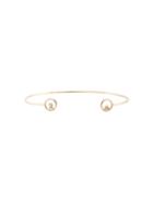 Xiao Wang 14kt Yellow Gold Diamond Encircled Bracelet - Metallic