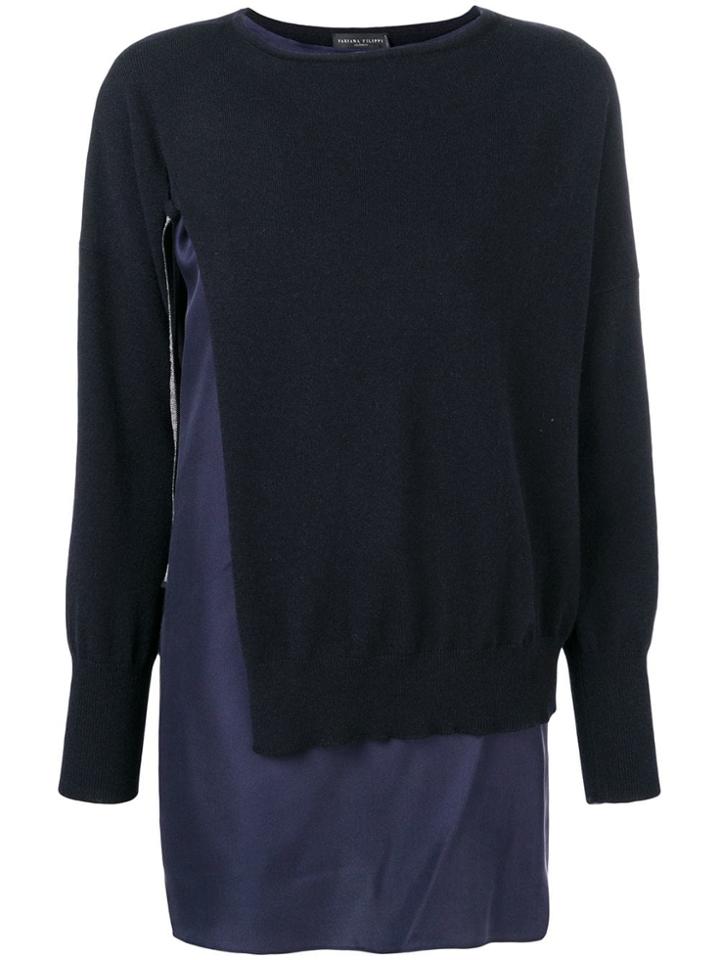 Fabiana Filippi Layered Knit Jumper - Blue