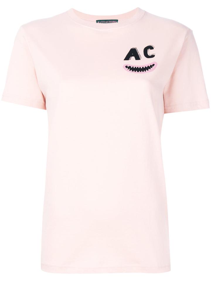 Alexa Chung - Branded T-shirt - Women - Cotton - L, Pink/purple, Cotton