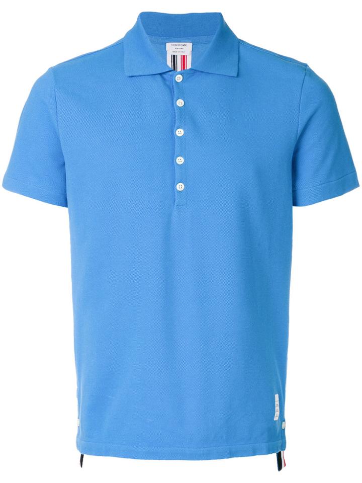 Thom Browne Button Polo Shirt - Blue
