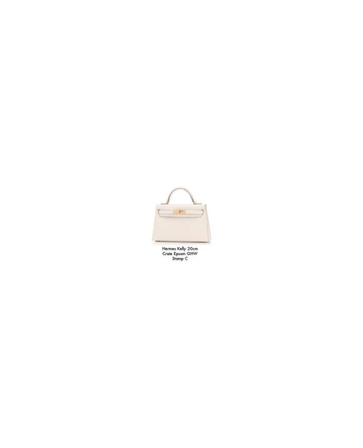 Fashion Concierge Vip Hermes - Kelly 20cm Craie Epsom Ghw Stamp C -