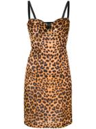 Jean Paul Gaultier Vintage Leopard Mini Dress - Brown