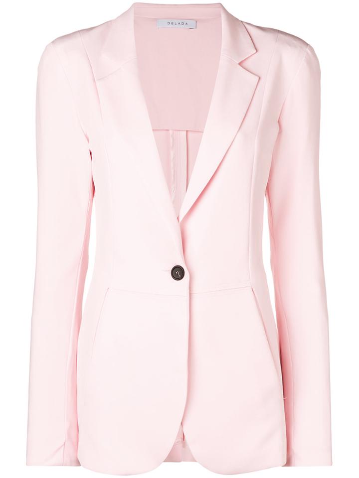 Delada Tailored Blazer - Pink & Purple
