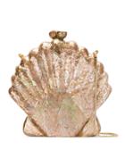 Isla Concha Mother Of Pearl Clutch - Brown