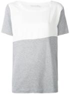 Contrast T-shirt - Women - Silk/cotton/spandex/elastane/acetate - 46, White, Silk/cotton/spandex/elastane/acetate, Fabiana Filippi