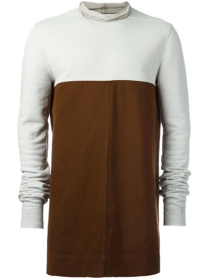 Rick Owens Cowl Neck Top, Men's, Size: Medium, Brown, Cotton/spandex/elastane/cupro