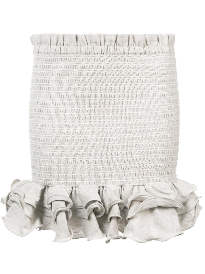 Petersyn Ruffle Mini Skirt - Nude & Neutrals