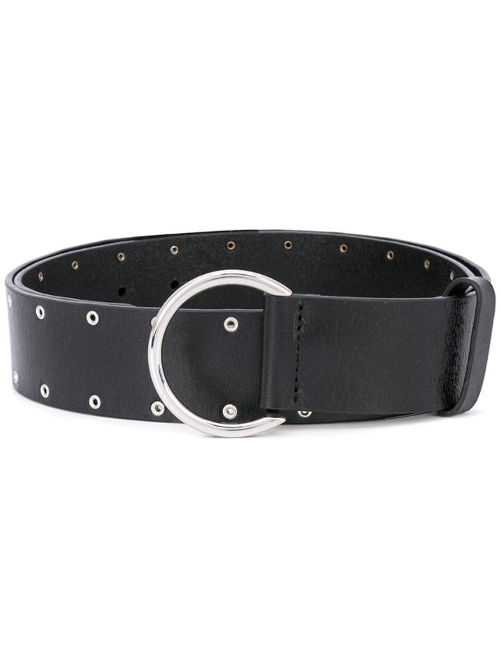 Frame Studded Belt - Black