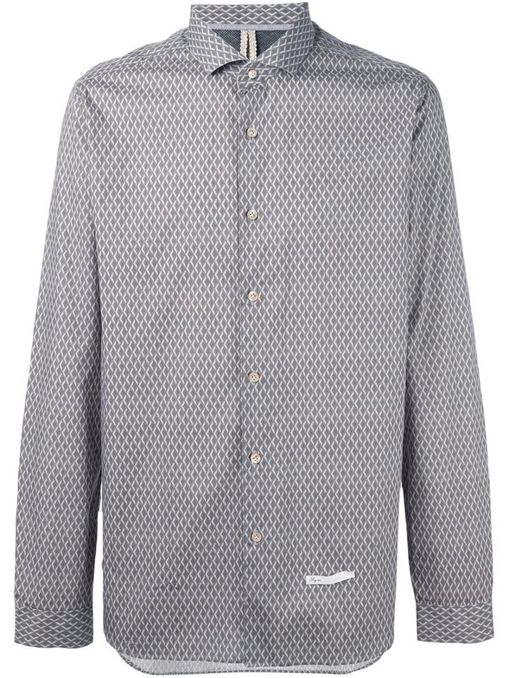 Dnl Printed Cut-away Shirt