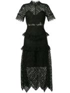 Self-portrait Lace Midi Dress - Black