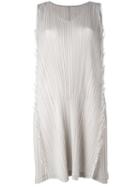 Pleats Please By Issey Miyake Pleated Shift Dress, Women's, Size: 3, Nude/neutrals, Polyester
