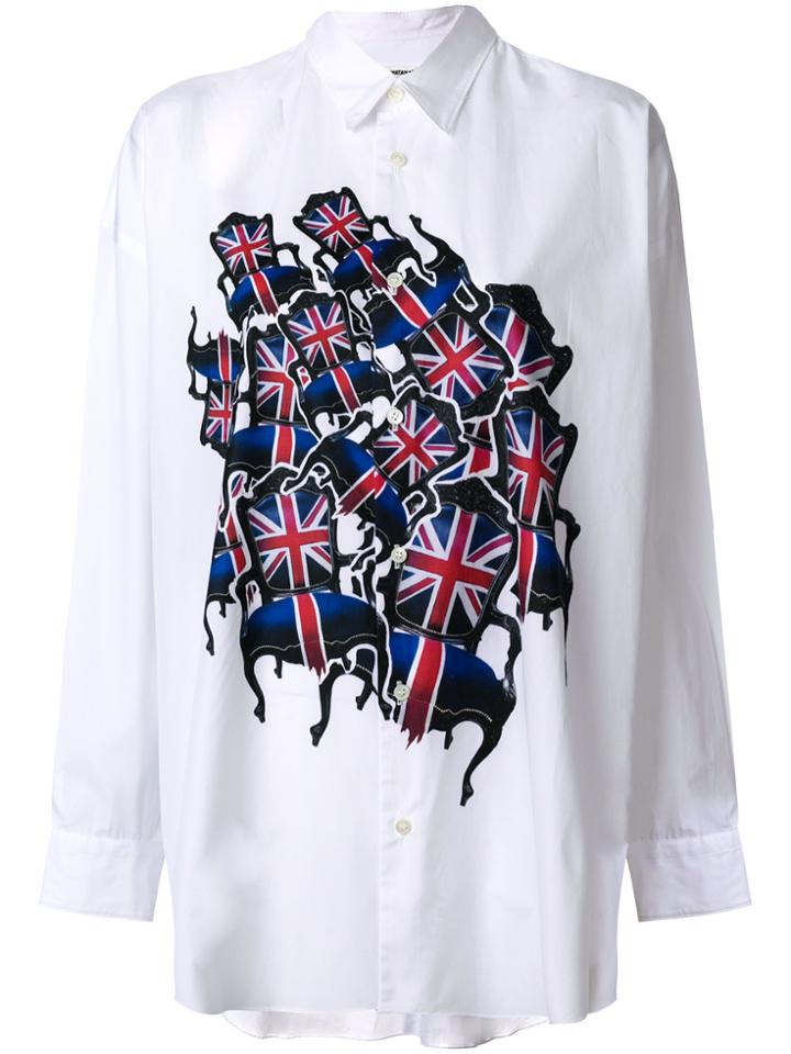 Junya Watanabe Comme Des Garçons Flag Print Shirt - White