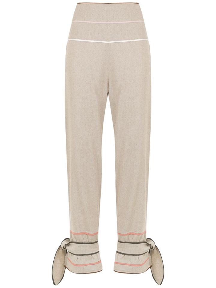 Framed Rainbow Trousers - Nude & Neutrals