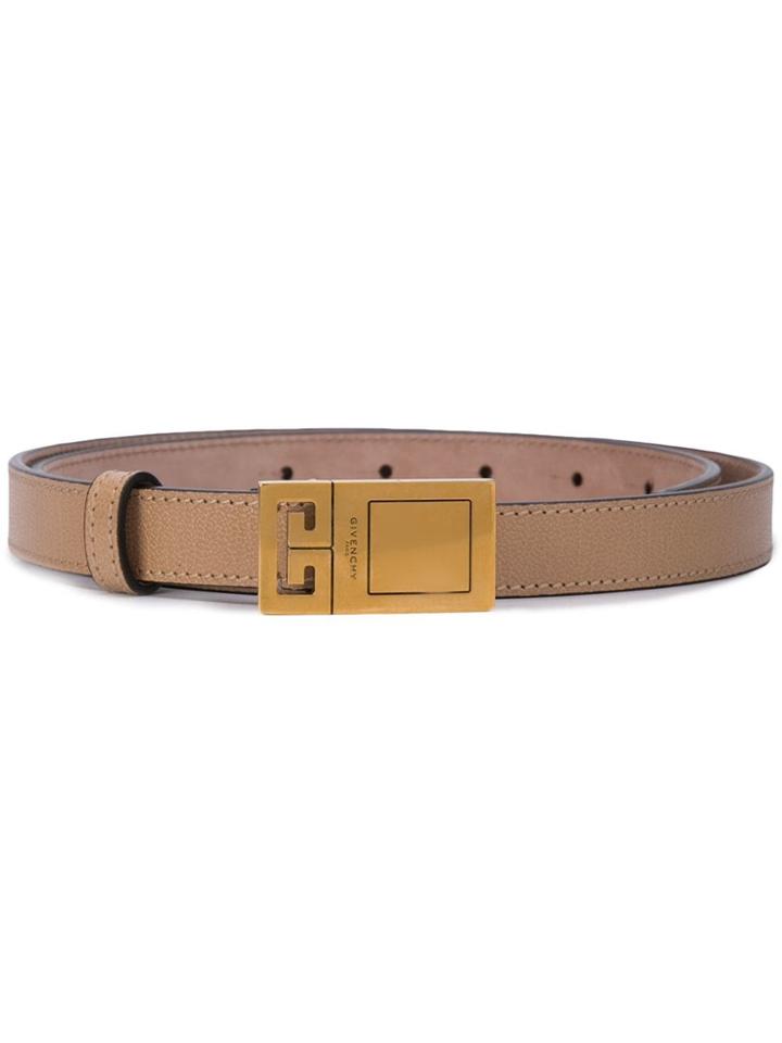 Givenchy Logo Buckle Belt - Neutrals