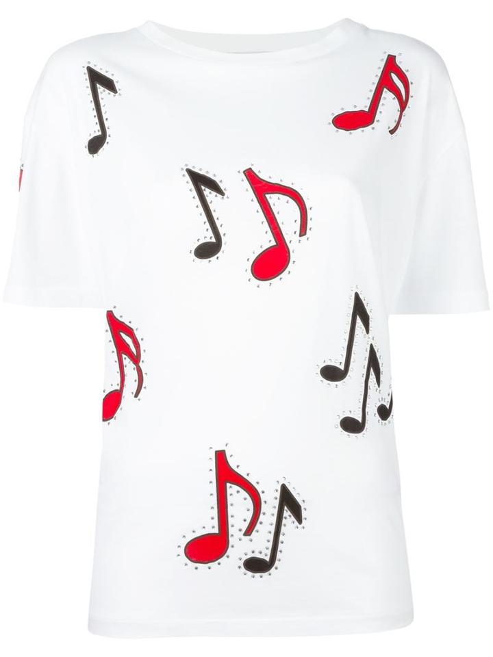 Stella Mccartney Musical Note T-shirt, Women's, Size: 42, Cotton/glass