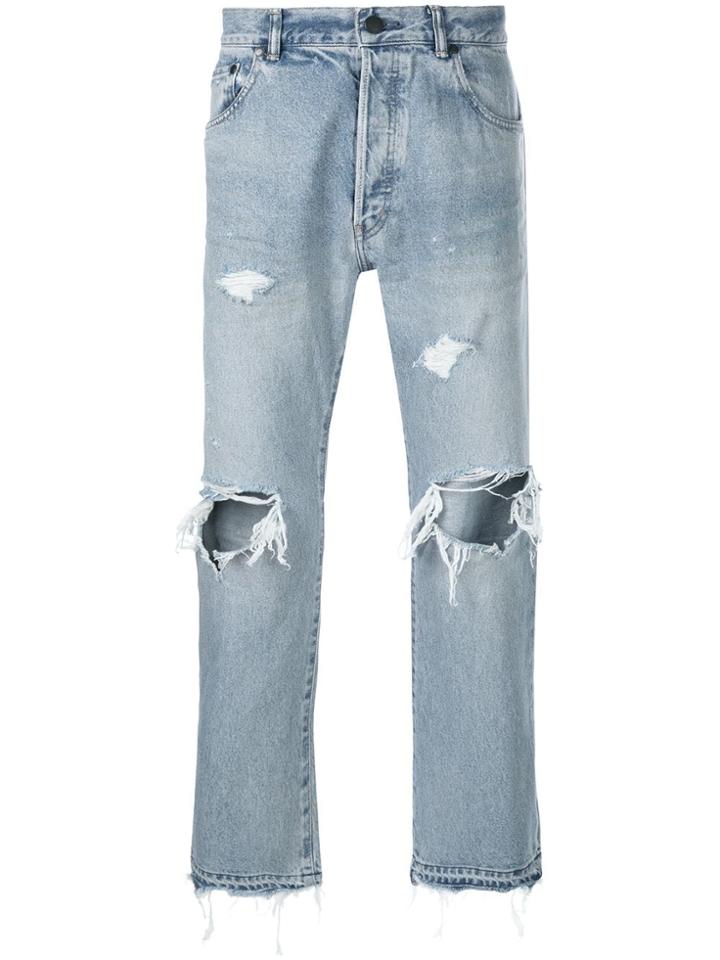 John Elliott The Kane 2 Distressed Jeans - Blue