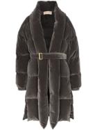 Alexandre Vauthier Padded Belted Coat - Grey