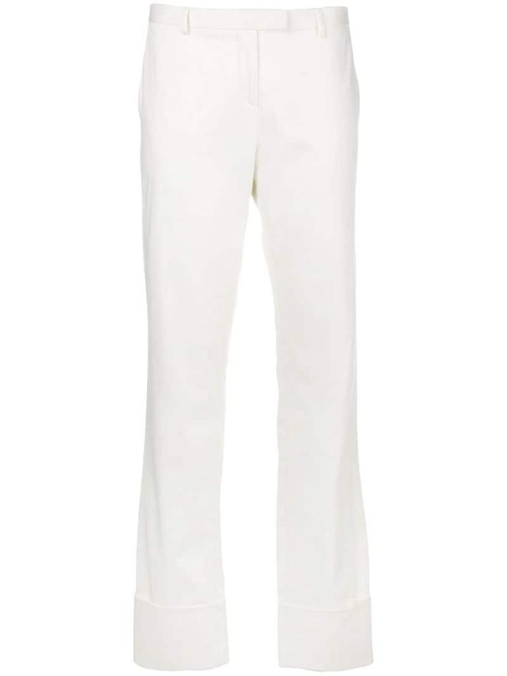 Romeo Gigli Pre-owned Mid Rise Straight Trousers - White