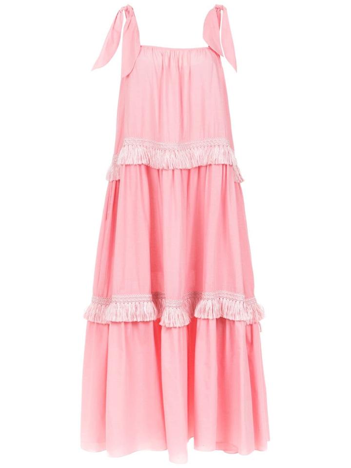 Clube Bossa Panelled Peggy Midi Dress - Pink & Purple