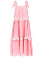 Clube Bossa Panelled Peggy Midi Dress - Pink & Purple