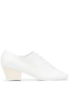Lemaire Lace-up Block Heel Shoes - White