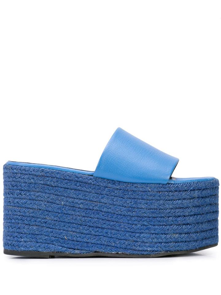 Simon Miller Blackout Wedge Sandals - Blue