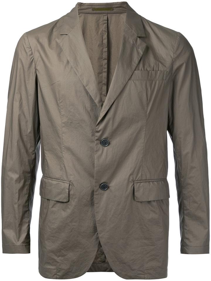 En Route - Notched Lapel Lightweight Blazer - Men - Cotton - 1, Green, Cotton
