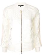 Gucci Vintage Gg Logo Bomber Jacket - White
