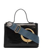 Trademark Black And Blue Harriet Leather Shoulder Bag