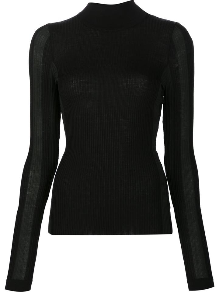 By. Bonnie Young Ribbed Knit Jumper, Women's, Size: Medium, Black, Merino