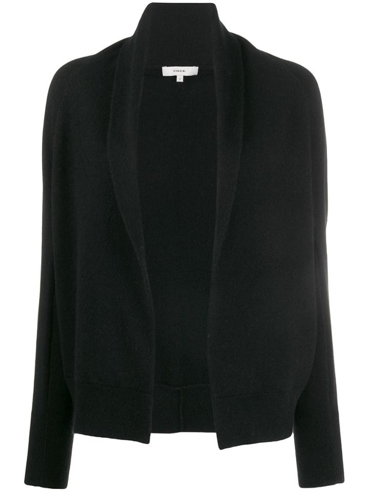 Vince Open Front Cashmere Cardigan - Black