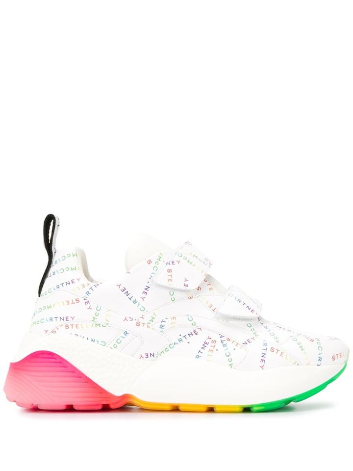 Stella Mccartney Eclypse Logo-stripe Sneakers - White