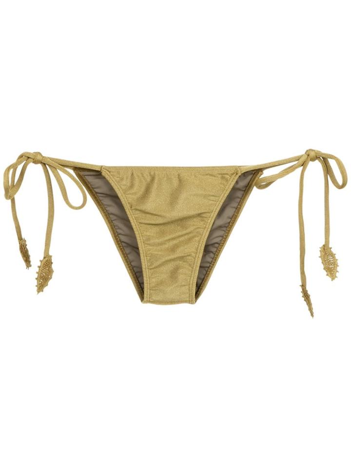 Martha Medeiros Side Tie Bikini Bottom - Yellow