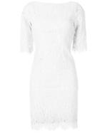 Max & Moi Fitted Lace Dress - White