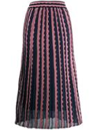 M Missoni Knitted Midi Skirt - Blue