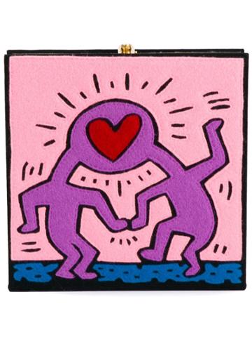Olympia Le-tan Olympia Le-tan X Keith Haring Book Clutch - Black
