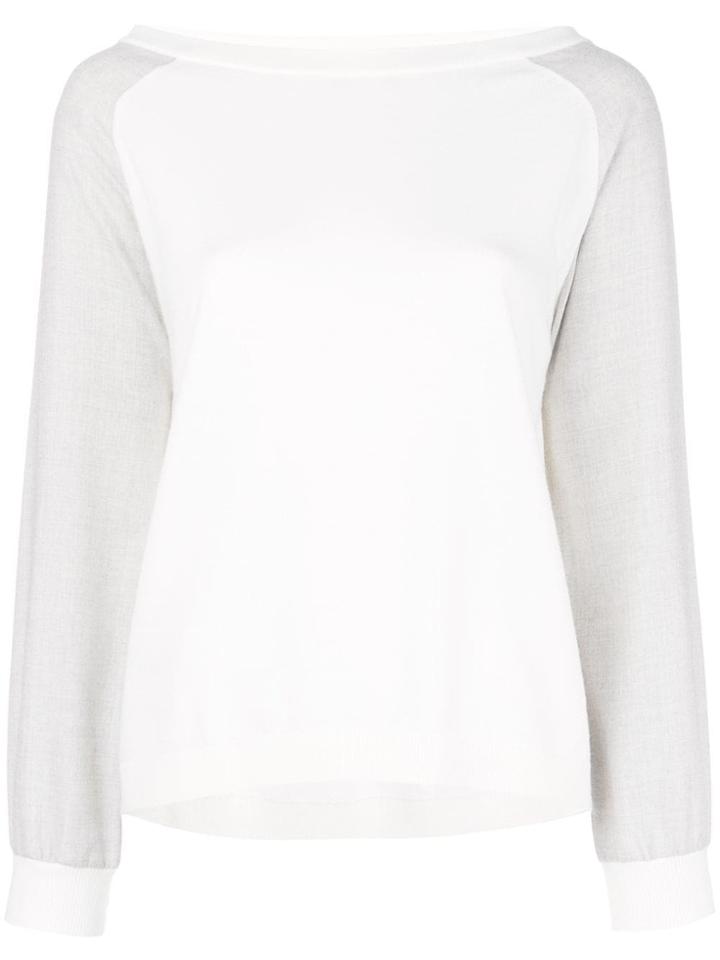 Knott Relaxed Jersey Sweater - White