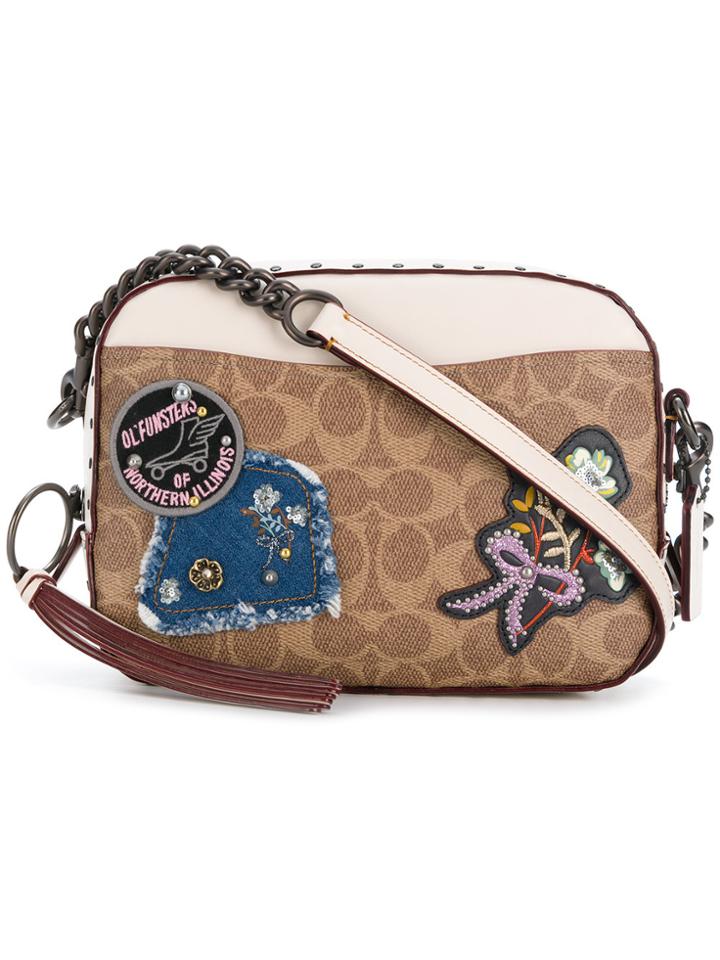 Coach Patch Detail Camera Bag - White