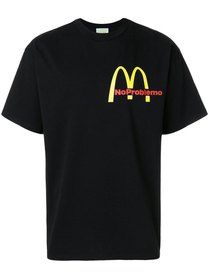 Aries Fast Food Print T-shirt - Black