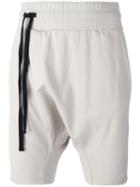 Thom Krom Drop Crotch Shorts, Men's, Size: Medium, Grey, Cotton