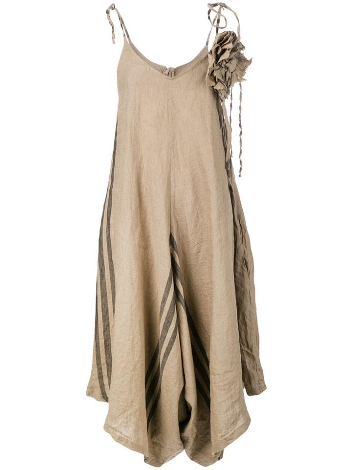 Aleksandr Manamïs Tie Shoulder Playsuit - Neutrals